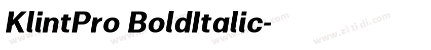 KlintPro BoldItalic字体转换